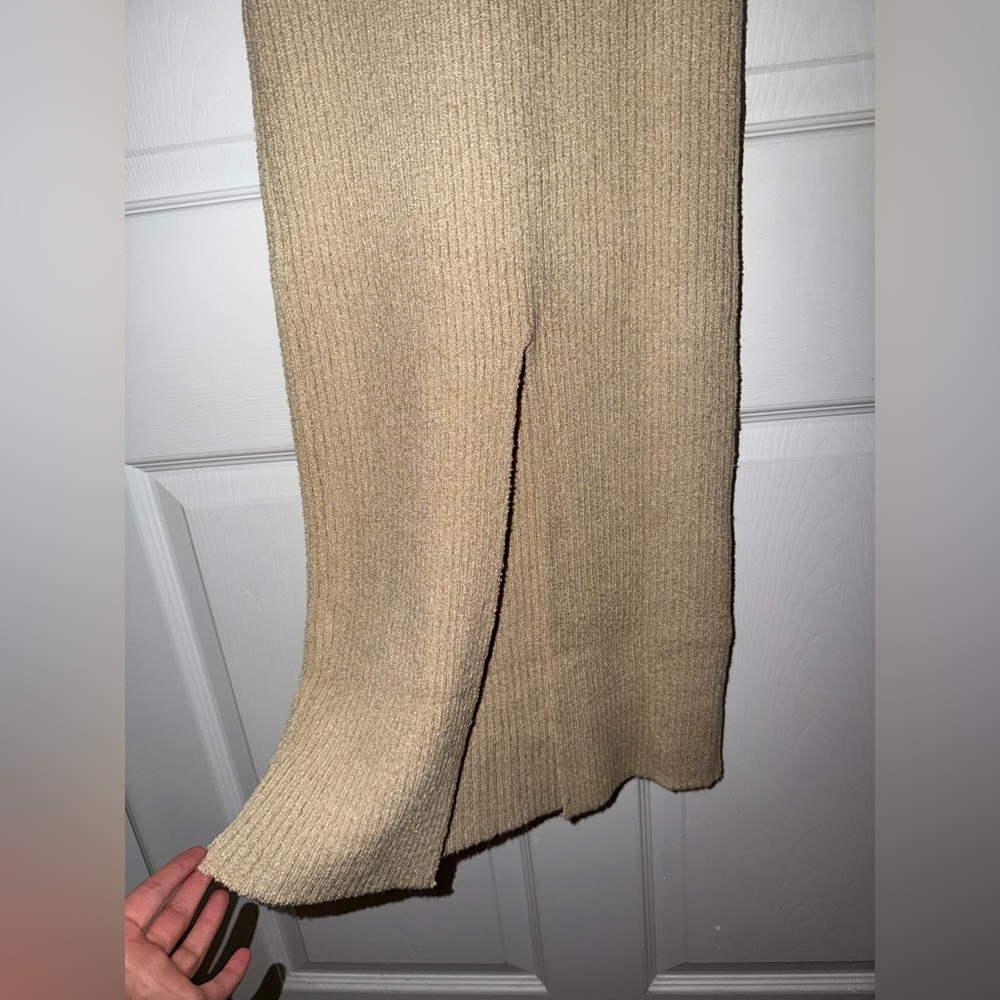 Lulu's Beige Ribbed Knit Dress - Picture 6 of 9